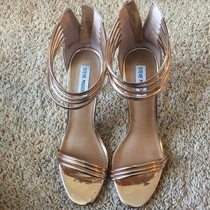 Steve Madden Rose Gold Sexy Sandal Pump SZ 9.5